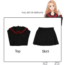 (M)Tokyo Revengers Shiba Yuzuha Cosplay Damen JK kurzer Rock Set Anime-Stil gleich