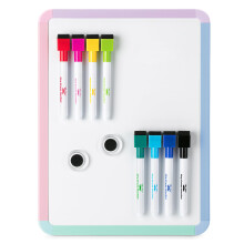 Mr. Pen- Magnetic Dry Erase Board 12,5"""" x 9,5"""" med 8 mark?rer og 2 magneter Lille hvidt tavle til v?g
