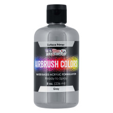 U.S. Art Supply Primer de Superfície Cinza para Aerógrafo, 8 oz - Pronto para Usar, Base Água