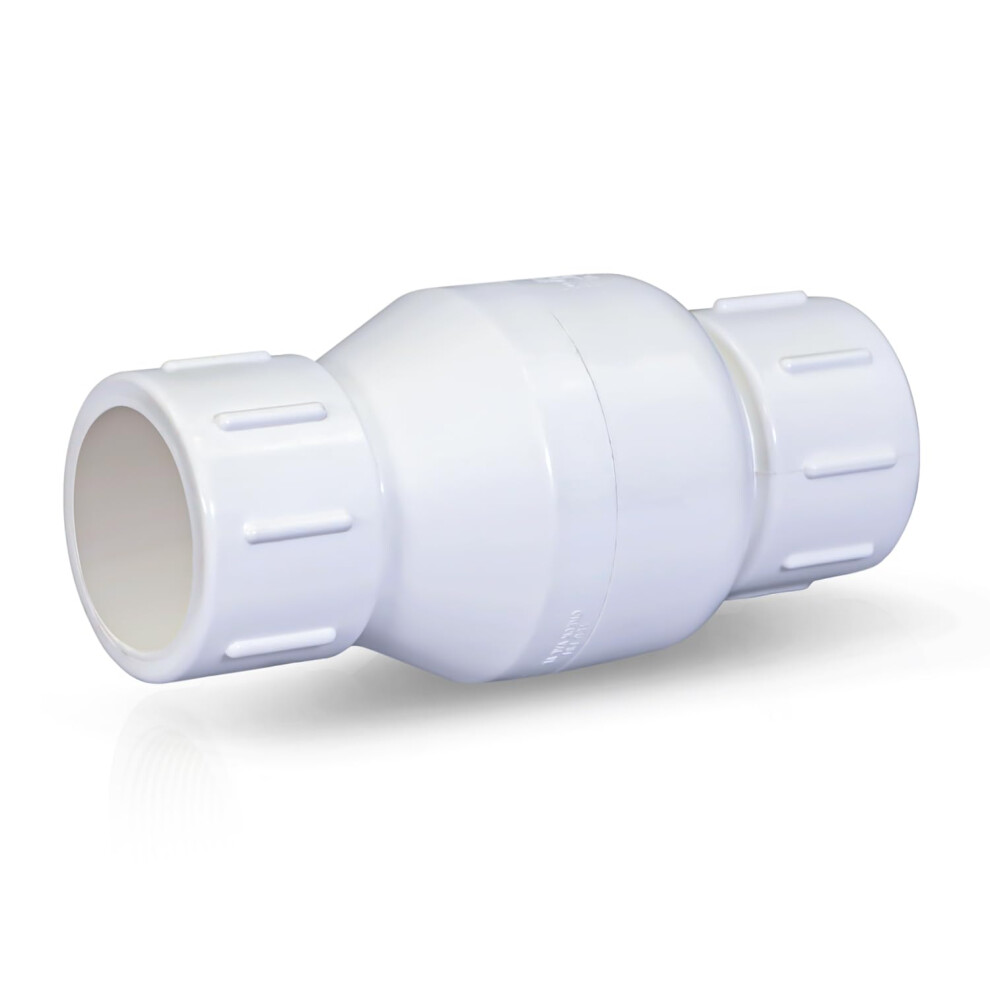 Midline Valve Pvc Inline Check Valve For Backflow Prevention 1-1/4'' Solvent Connections White Plastic (4I2t114) 804595436974