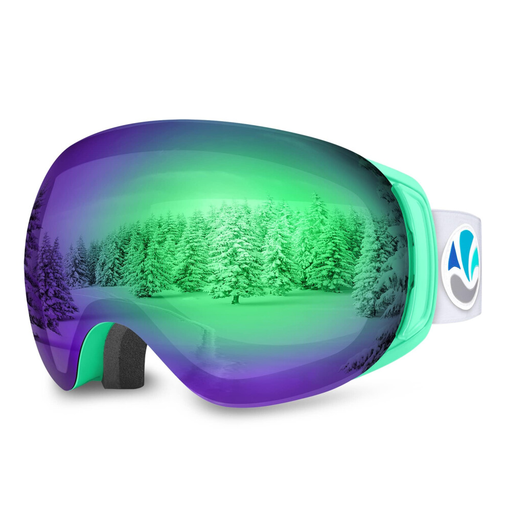 Vanrora Skibrille Snowboardbrille Rahmenlose Wechselgl Ser, Antibeschlag Und 100 % Uv-Schutz F R Damen Und Herren-image