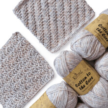 Cotton to The Core Speckled Soft Baby Yarn for Crocheting  6 Skeins  810Yds/300G  Free Patterns - Size 3 DK Light Worsted Weight Cotton Yarn for Knitt