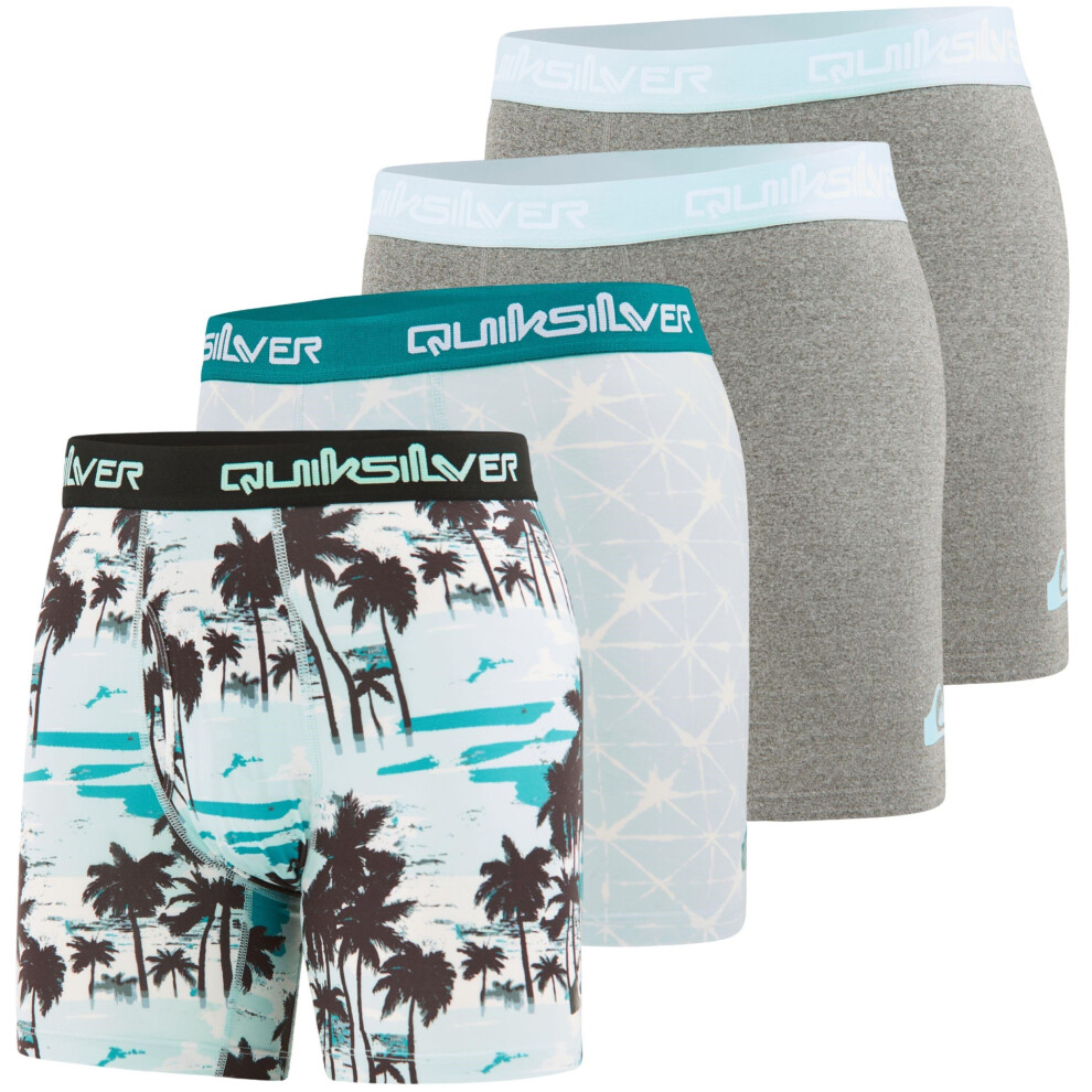 Quiksilver Mens Underwear 4 Pack Boxers for Men Supersoft Brushed Polyester Mens Boxer Briefs
