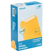 Aimoh 6 x 9 Self-Seal Brown Kraft Catalog Kuvert - 28lb Ultra Stark Quick-Seal 6x9 tum - 25 Count (38369)