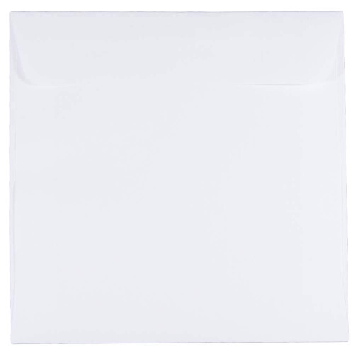 JAM PAPER 6.5 x 6.5 Square Invitation Envelopes - White - 50/Pack