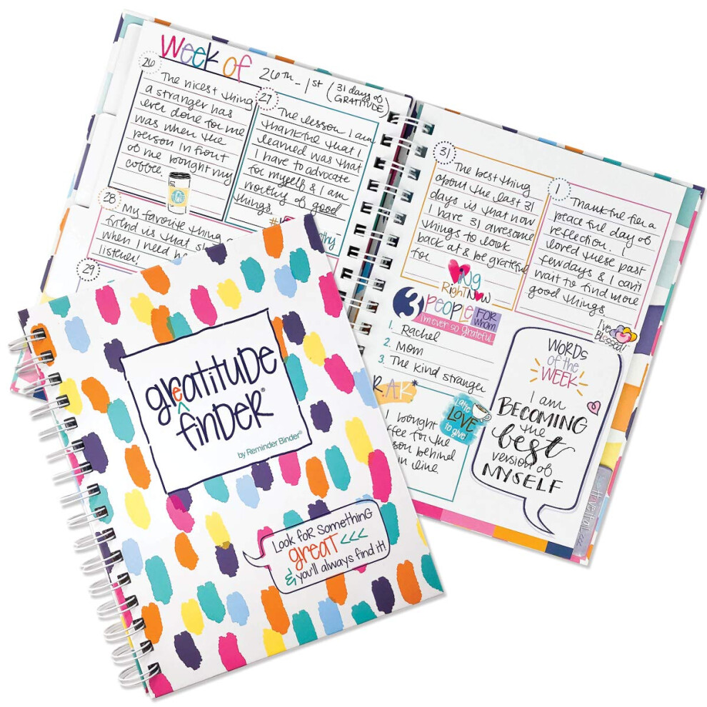 Denise Albright Gratitude Finder 52 Week Non-Dated Journal for Women  Teens & Girls with 165 Hand-Illustrated Stickers (Splash Happy)-image-OPC-PGSJM6Z-NEW