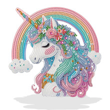 Tafelblad Diamant Schilderij Ornamenten Kits Speciale Vormige Strass Standbeelden Bureau Plaatsing Ornament 5D Regenboog Eenhoorn Diamant Kunst Beeld