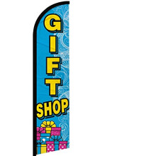 GIFT SHOP Bandeira Swooper Sem Vento 2.5x11.5 ft Alta (Somente Bandeira) bf, Azul