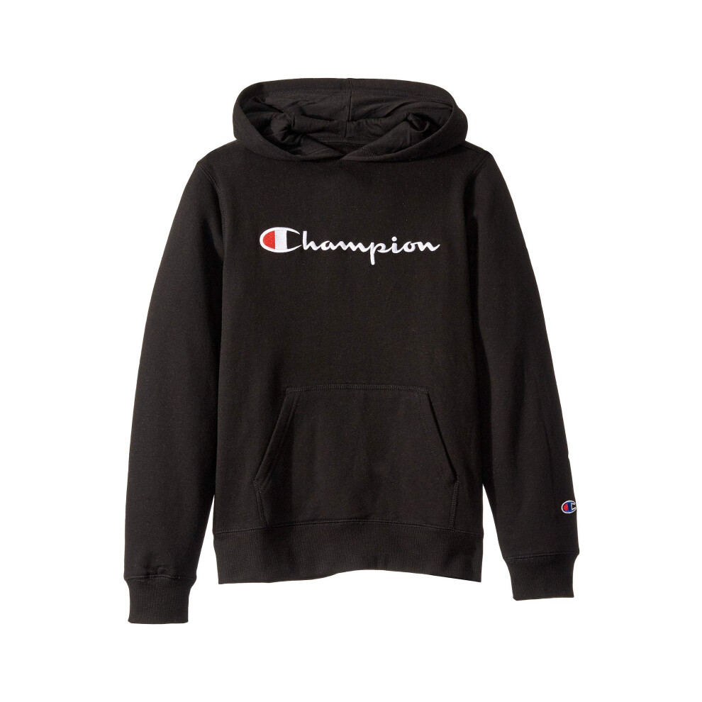 Champion Kids Clothes Sweatshirts Youth Heritage Fleece Pull On Hoody Sweatshirt with Hood (Medium  Heritage Black)