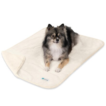 PetAmi hundet?ppe - tissesikker og vandt?t vendbar fleece, vaskbar medium/stor st?rrelse 29x40 beige
