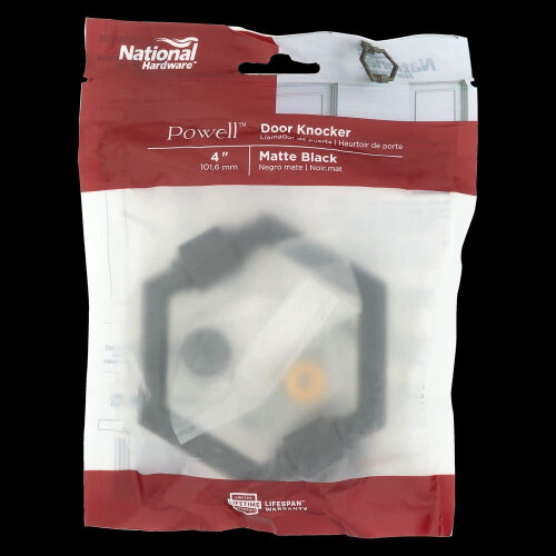 Ρόπτρο πόρτας National Hardware N336-706 Powell ματ μαύρο 1