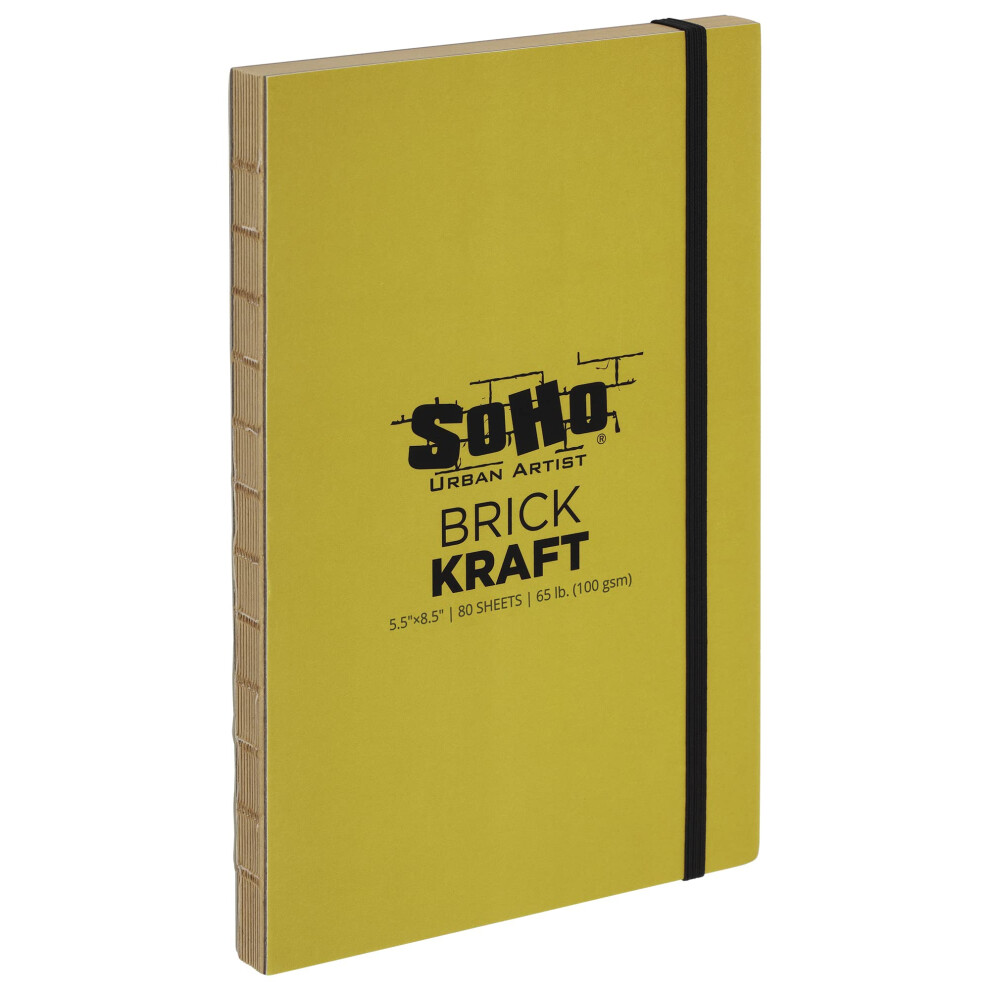 Soho Urban Artist Brick Sketchbook Journals Voor Schetsen, Tekenen, Kleurpotloden, Grafiet En Meer - Kraft 5,5""""X8,5"""" (100 Gsm 80 Vellen)-image