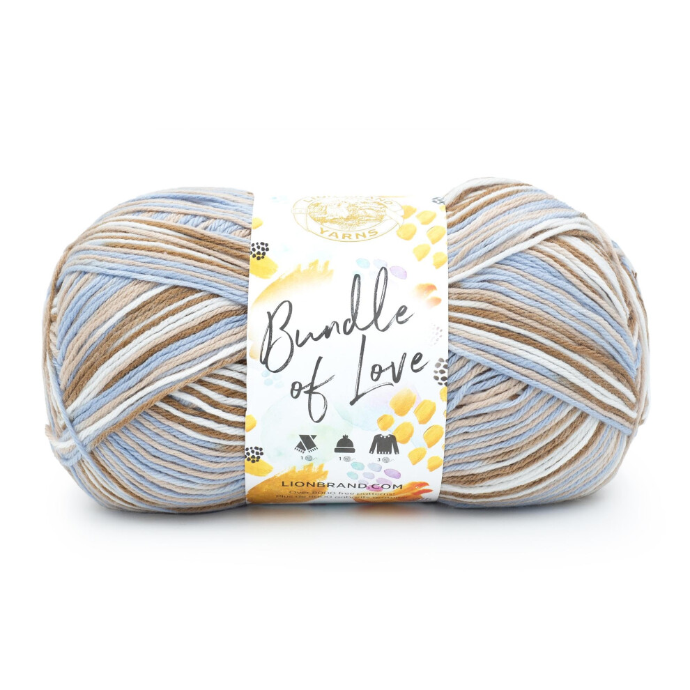 Lion Brand Yarn Bundle of Love Multicolor Baby Yarn for Knitting and Crochet  1 Pack  Weathered Wood