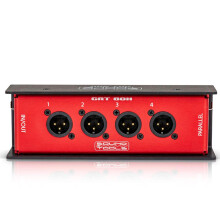 CAT Box MX - Stage Box XLR maschio con audio analogico su cavo CAT schermato. Invia 4 canali audio DMX Clear-Com o AES.