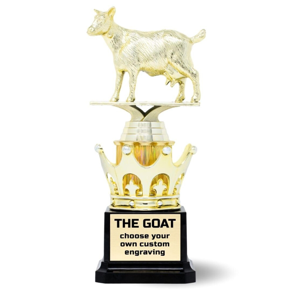 Ziegentrophe Goat Grte Aller Zeiten, Lustige Trophe Mit Option Fr Individuelles Schild Dankesgeschenk Fr Chef, Kollege, Freund Lig-image