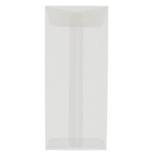 JAM PAPPER #10 Policy Business Translucent Vellum Envelopes - 4 1/8 x 9 1/2 - Clear - 50/Pack