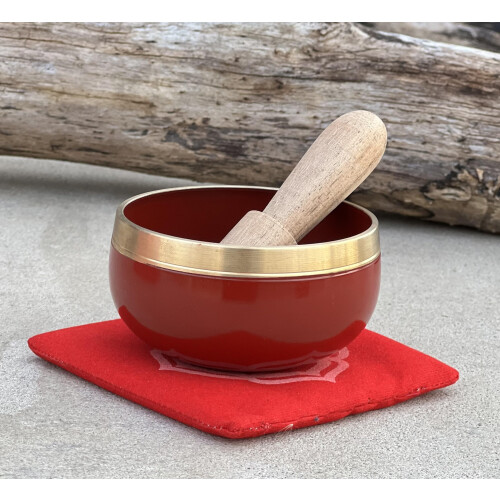 Σετ δώρου DharmaObjects Tibetan Root Chakra Premium Singing Bowl σε μέγεθος παλάμης 1