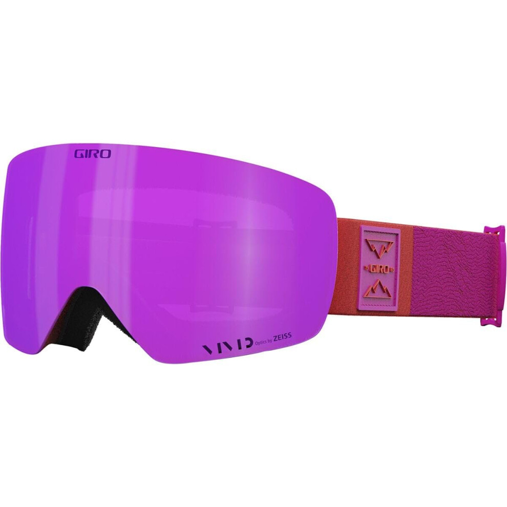 Giro Contour Rs Ski Goggles - Snowboard Goggles For Men & Women - Topo Strap With Vivid /Vivid Infrared Lenses Pink
