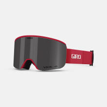 Giro Axis Ski Goggles - Snowboard Goggles for Men - Red & Black Thirds Strap with VIVID Smoke/VIVID Infrared Lenses