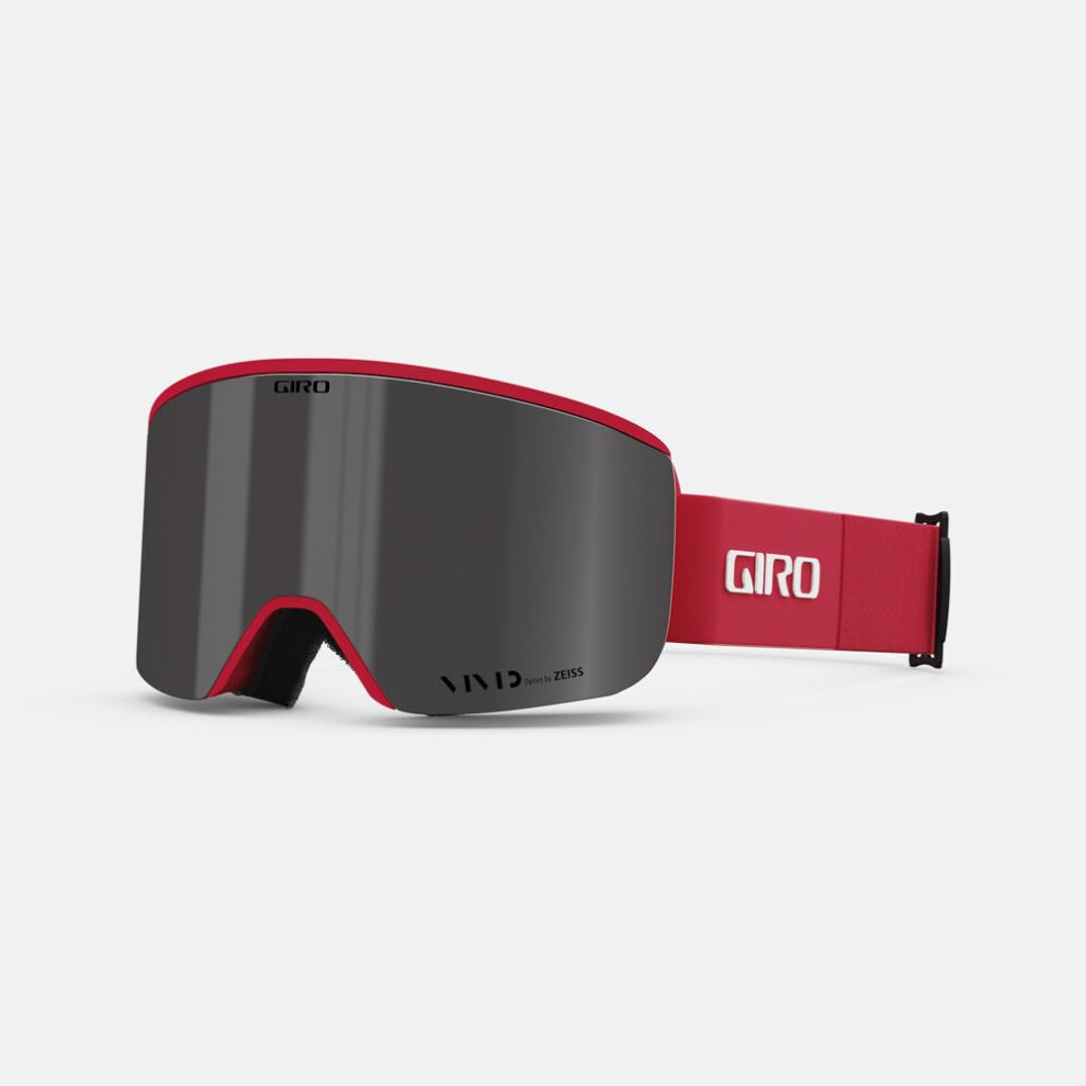 Giro Axis Ski Goggles - Snowboard Goggles For Men - & Thirds Strap With Vivid Smoke/Vivid Infra Lenses Red/Black