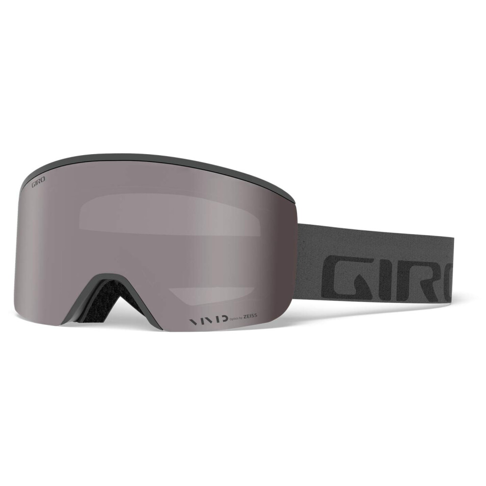 Giro Axis Ski Goggles - Snowboard Goggles For Men - Wordmark Strap With Vivid Onyx/Vivid Infrared Lenses Grey/Onyx