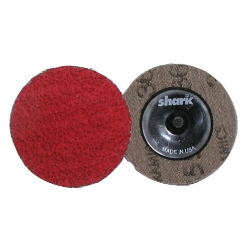 Shark Discos de moagem de cermica Shark 12630 de 3 polegadas Grit-50 vermelhos, pacote com 25