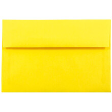 JAM PAPIR A10 farvede invitationskonvolutter - 6 x 9 1/2 - Gul Genbrug - 50/Pak