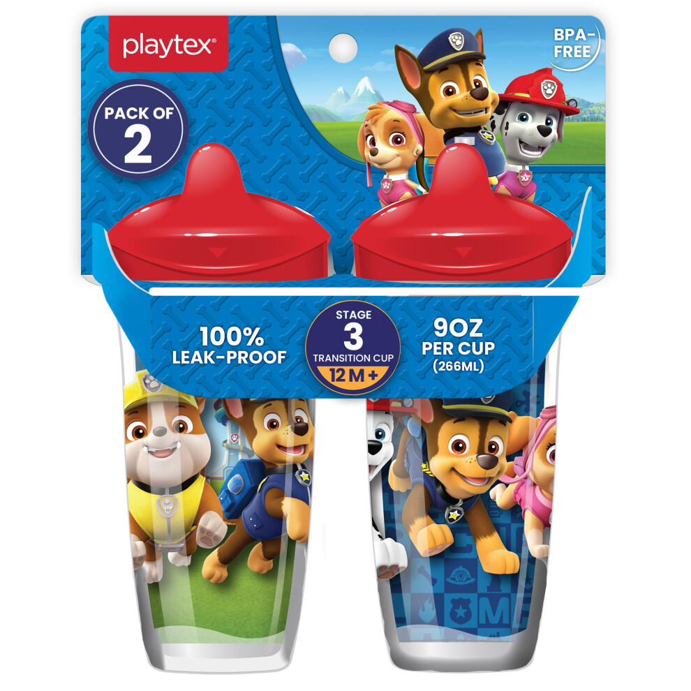 Playtex Baby Sipsters   tape 3 Gobelets anti-fuites isol  s Pat'Patrouille - Bleu 255 ml (2 unit  s)