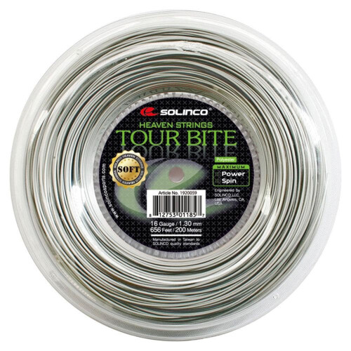 Solinco Tour Bite Soft Tennis String Reel Light Silver (18 Silver)