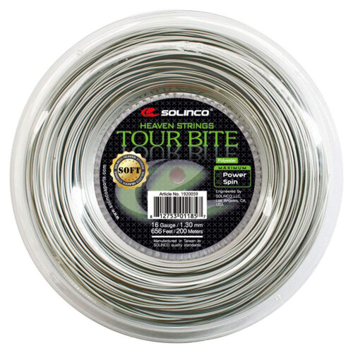 Solinco Tour Bite Soft Tennis String Reel Light Silver (18 Silver) 1