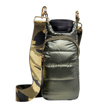 WanderFull Original HydroBag | Quilted Water Bottle Holder Crossbody Bag with Pockets and Strap | Carry 32 oz Water Bottle Tumbler Phone Purse | A
