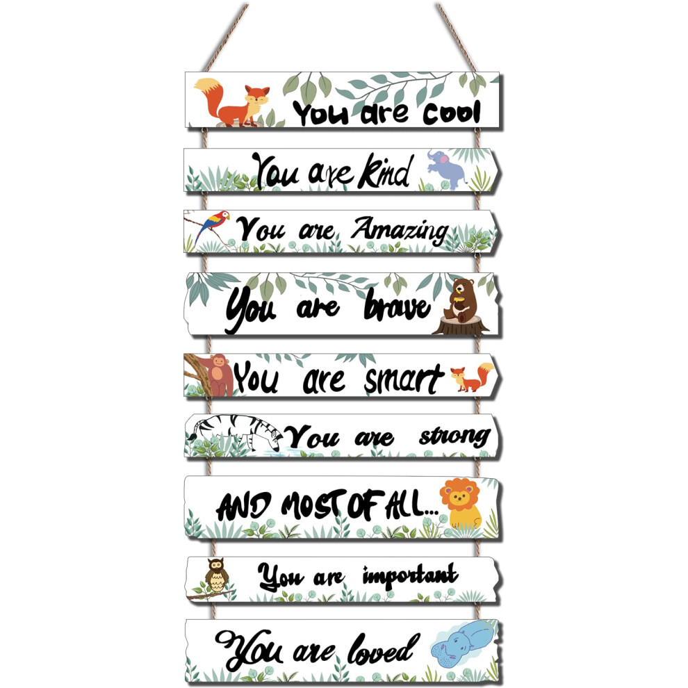 Woodland Nursery Room Decor For Baby Bedroom - Jungle Safari Animal Theme Wall Decor For Toddler Boy Or Girl - Colorful Elephant Giraffe Lion Forest W Jevuvu
