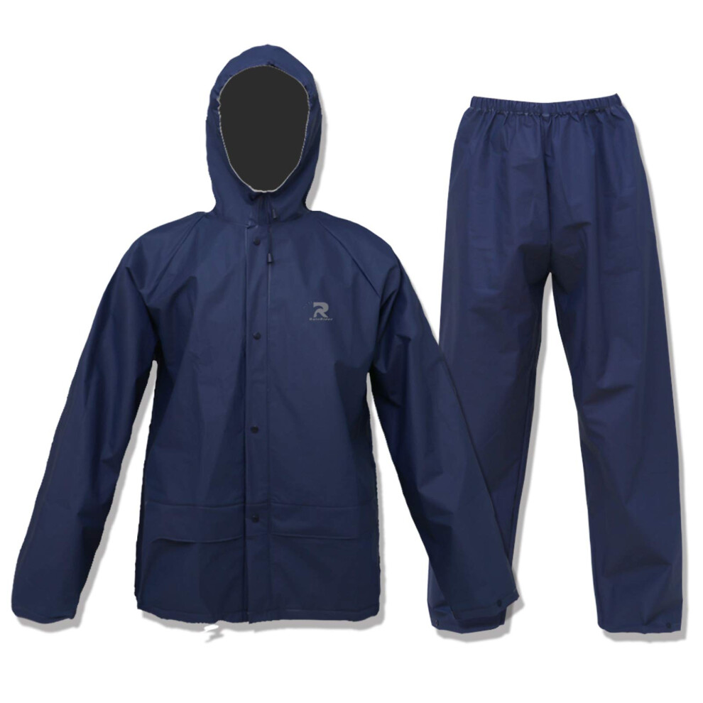 Imperm   able ultra-l   ger avec pantalon pour homme et femme, combinaison imperm   able pour tous les sports (bleu marine, taille XXL)