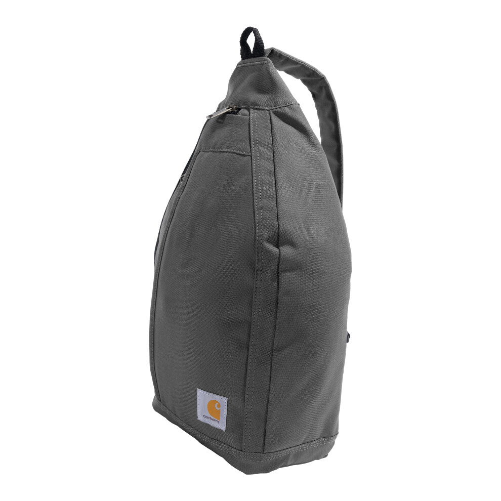 Carhartt Durable Sling Bag  Side Release Buckle  Tablet Sleeve and Adjustable Strap  Crossbody Backpack (Gravel)  One Size