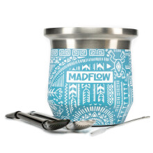 Tazza per Yerba Mate MADFLOW. Tazza per Mate in acciaio inossidabile con 2 Bombilla. Zucca per Yerba Mate con isolamento sottovuoto a doppia pare