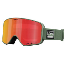 Giro Method Ski Goggles - Snowboard Goggles voor Mannen, Vrouwen en Jongeren - Hedge Green Strap met Vivid Ember/Vivid Infrared Lenses