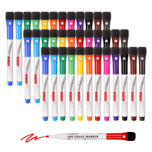 Magnetick fixky Comix Dry Erase Markers s tenk m hrotom na bielu tabulu s gumou, 36 kusov, 12 farieb, s n zkym z pachom pre deti a ucitelov
