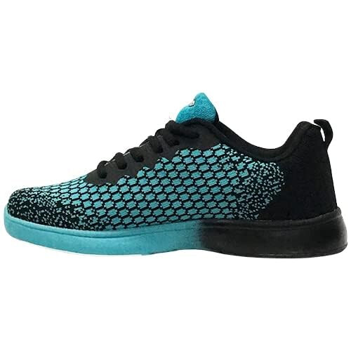 Pyramid Women's Path Lite Seamless Mesh Bowling Shoes - Black/Teal Size 6.5 2