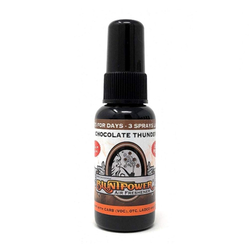 Bluntpower (Chocalate Thunder 1 Confezione) Deodorante Concentrato Per Ambienti E Auto - Spray Diffusore A Base Di Olio - Spray Per Bagno A Lunga-image