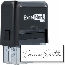 ExcelMark Carimbos Personalizados - Carimbos com Várias Opções de Fonte - Médio