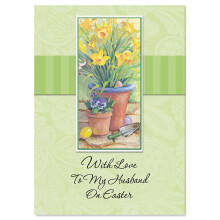 Biglietto di auguri pasquale Current To My Husband - Biglietto singolo, grande, 5"" x 7"" con scritte all'interno, include busta bianca