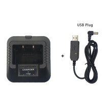 (Met USB-stekker) Originele UV-5R-oplader voor Walkie Talkie UV5R UV5RE UV5RA Portofoonaccessoires