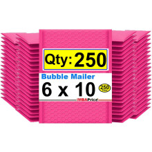 iMBAPrice 6x10 palcov cierne polybublinkové vrecko, 250 kusov, malá velkost #0, samolepiace polybublinkové obálky s polstrovaním (celkom 250 vrec
