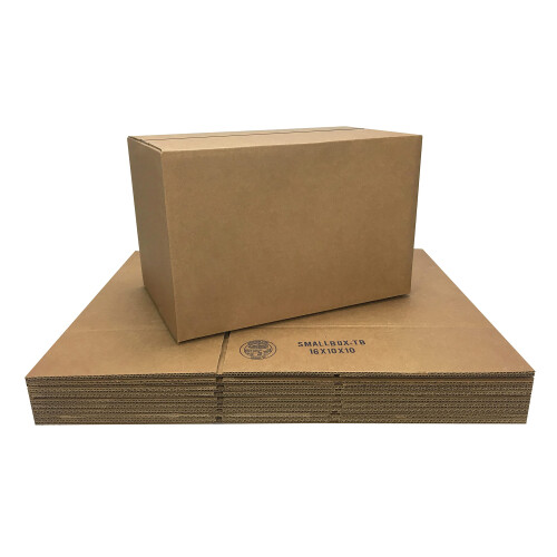 UOFFICE Caixas de Mudança Pequenas Castanhas (Pacote de 10), Papelão, 10x8x1 polegadas 2