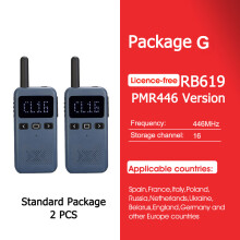 (Pakket G)Walkie Talkie Mini Retevis USB Type C Telefoon RB619 PMR 446 Radio Walkie-Talkies 2 stuks Tweerichtingsradio