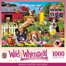 MasterPieces - Puzzle de 1000 Peças, Dia de Cão Engraçado, Animais, Atividade para Adultos e Crianças, Acabamento Fosco