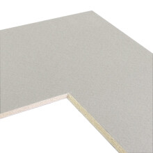 Craig Frames B535 17x22-Inch Mat Single Opening for 13x19-Inch Image Gray with Cream Core