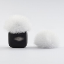 Lefxmophy forrude til 2024 DJI Mic Mini Wireless Microphone Furry Wind Muff Deadcat Cover 2-Pack White