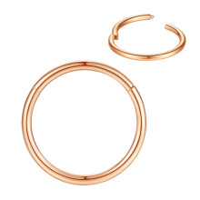FOLLOWMOON 9 mm Septumring Roségold Nasenringe Hoop 18 Gauge Nasenring Helix Daith Tragus Ohrringe Scharniersegment Septum Clicker Lippenringe 18 g K
