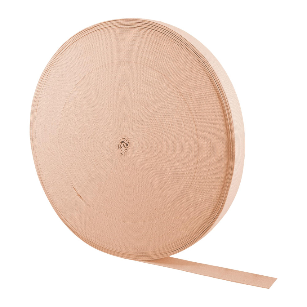 Bobine De Bandes Lastiques Larges De 1,9 Cm De Couleur Chair Mandala Crafts Pour Pantalons, Ceintures, Couture Et Bricolage - 45,7 M De Long, Bande-image